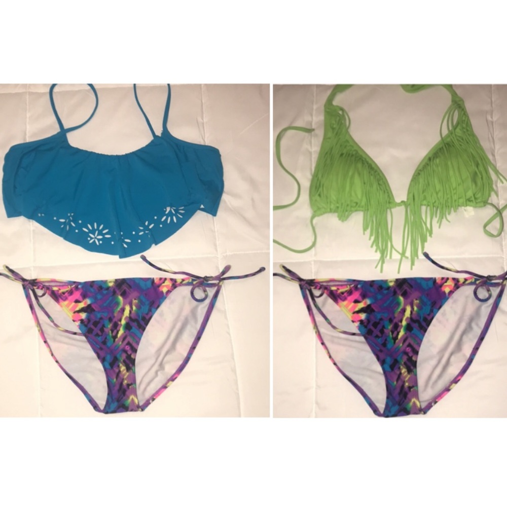 Mix match bikini 2 tops, one bottom